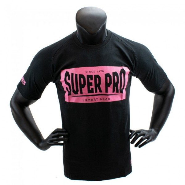 Super Pro T-Shirt S.P. Block-Logo black/pink