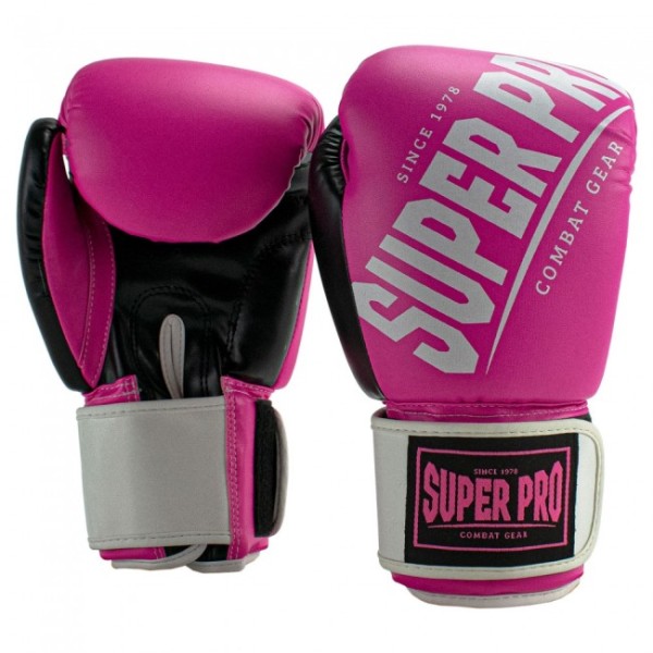 Super Pro Combat Gear (Kick)Boxhandschuhe Rebel black/pink/white
