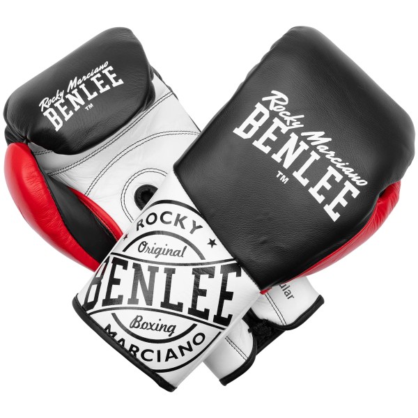 Benlee Cyclone Boxhandschuhe aus Leder Schwarz/rot/weiß