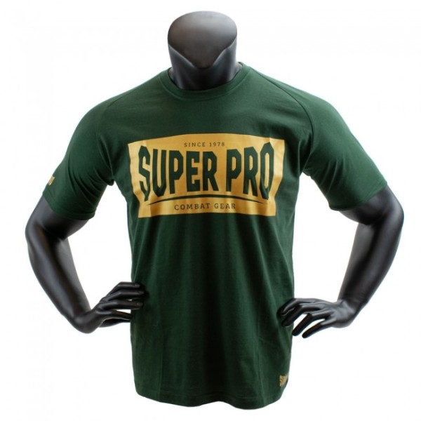 Super Pro T-Shirt S.P. Block- Logo green/gold