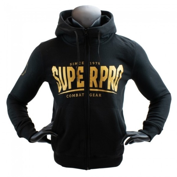 Super Pro Hoodie mit Zipper S.P. Logo black/gold