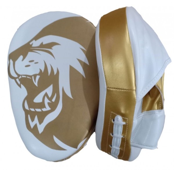 Super Pro Hand Pads Curved white/gold PU