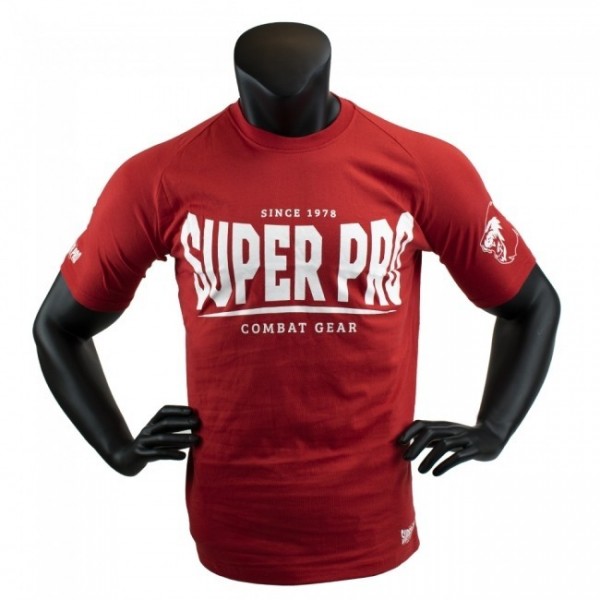 Super Pro T-Shirt S.P. Logo Rot/Weiß