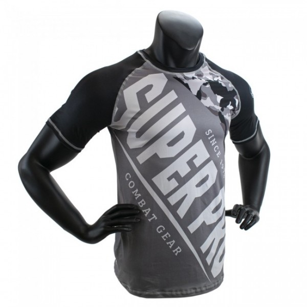 Super Pro Combat Gear T-Shirt Sublimation Camo Schwarz/Grau/Weiß