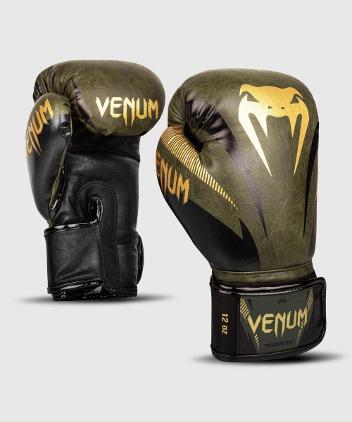 Venum Impact Boxhandschuhe - Khaki/Gold
