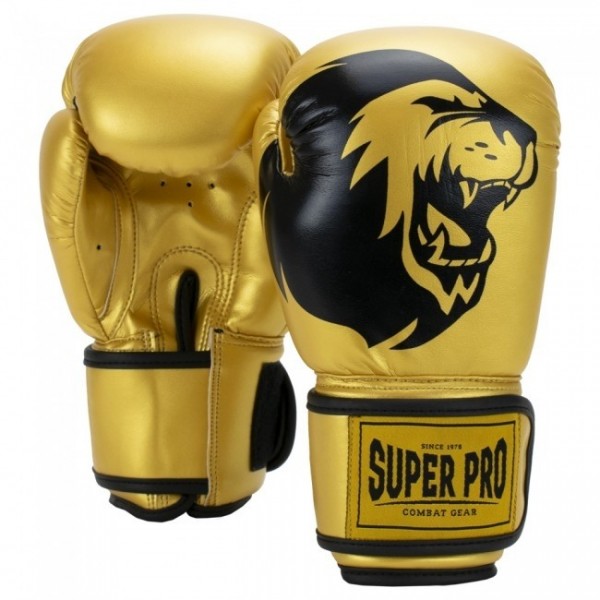 Super Pro Combat Gear Talent Kinder Boxhandschuhe Gold/Schwarz