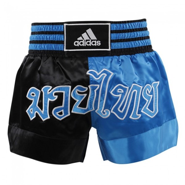 Thai Boxing Short Adidas Black/Shock Blue