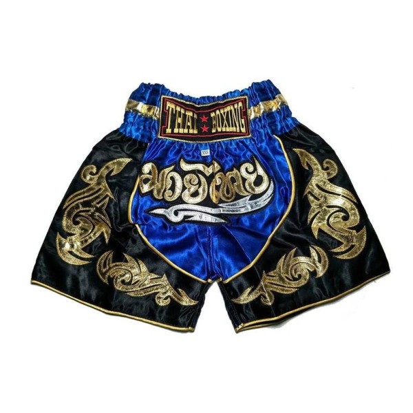 Thai-Boxing Muay Thai Short Blau/Schwarz