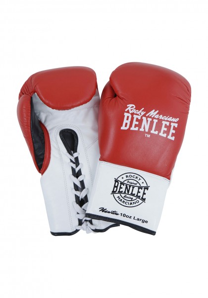 Benlee Newton Boxhandschuhe aus Leder Rot/Weiß