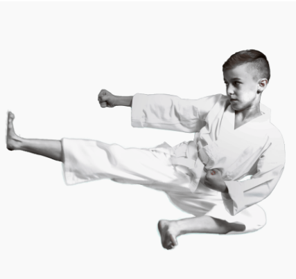 karate Anzug 45% Polyester / 55% Cotton + Weiser Gürtel in 8 oz.